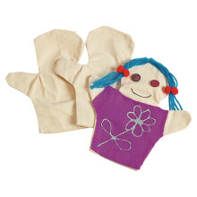 Colorations CANPUP Set of 12 Kids Decorate Your Own Canvas Hand Puppets 9-1/7""""H each for All About Me Social Emotional Pretend Play Activiti