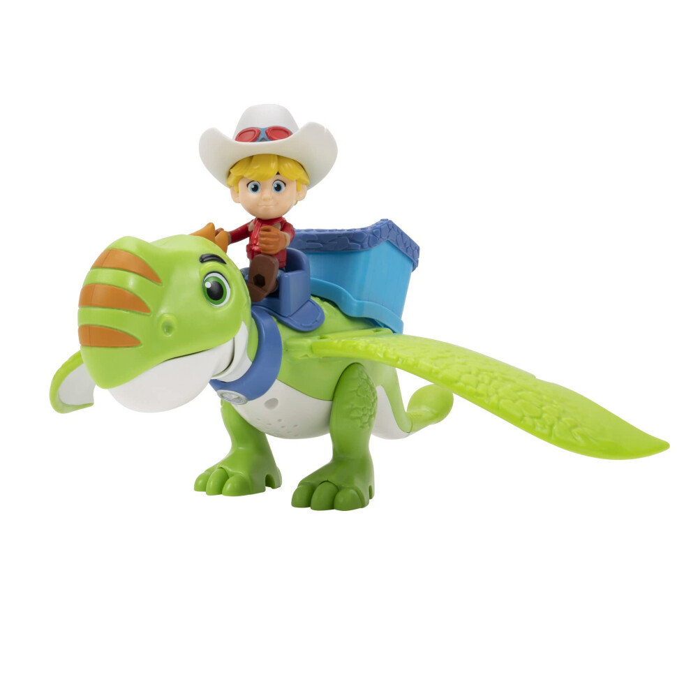 Dino Ranch Jon And Thunderbolt - 3-Inch Jon Figure With 12-Inch Flying Dino Figure - Sounds - Toys For Kids - Ages 3+