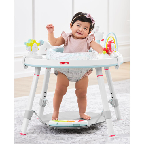Skip Hop Skip Hop Baby Activity Center: Interactive Play Center with 3-Stage Grow-with-Me Functionality, 4mo+, Silver Lining Cloud 1