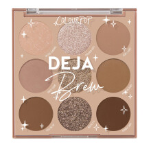 Palette di ombretti Colourpop Deja Brew-tavolozza di trucco per gli occhi nudi dai toni freddi con finiture metalliche e scintillanti opache opache-t