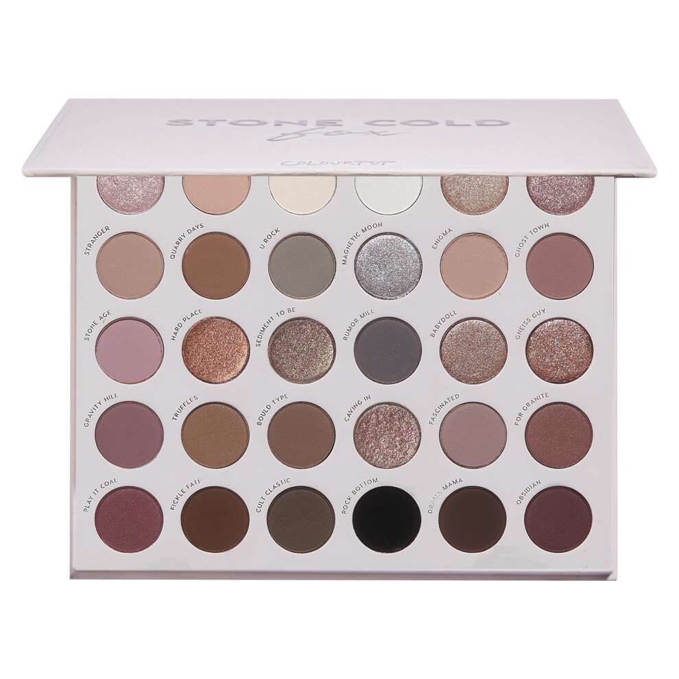 Colourpop Stone Cold Fox Eyeshadow Palette - 30 Pan Cool Tone Eye Makeup Palette With Matte & Metallic Finishes - High-Pigment Eye Makeup With A Long