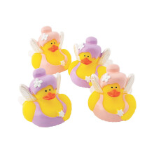 Fun Express Rubber Ducks Assorted Styles 12 Pieces Birthdays Grand Events Party Favors Table Decorations Treasure Chest Supplies (Fairy)