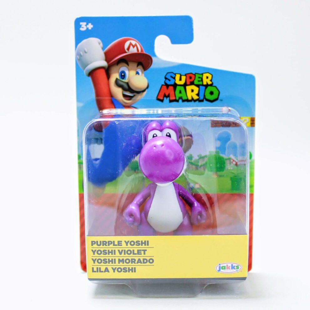 New Super Mario 2.5 Inch Mini Action Figure - Yoshi - Packaging May Vary Purple Purple Yoshi Mini Figure
