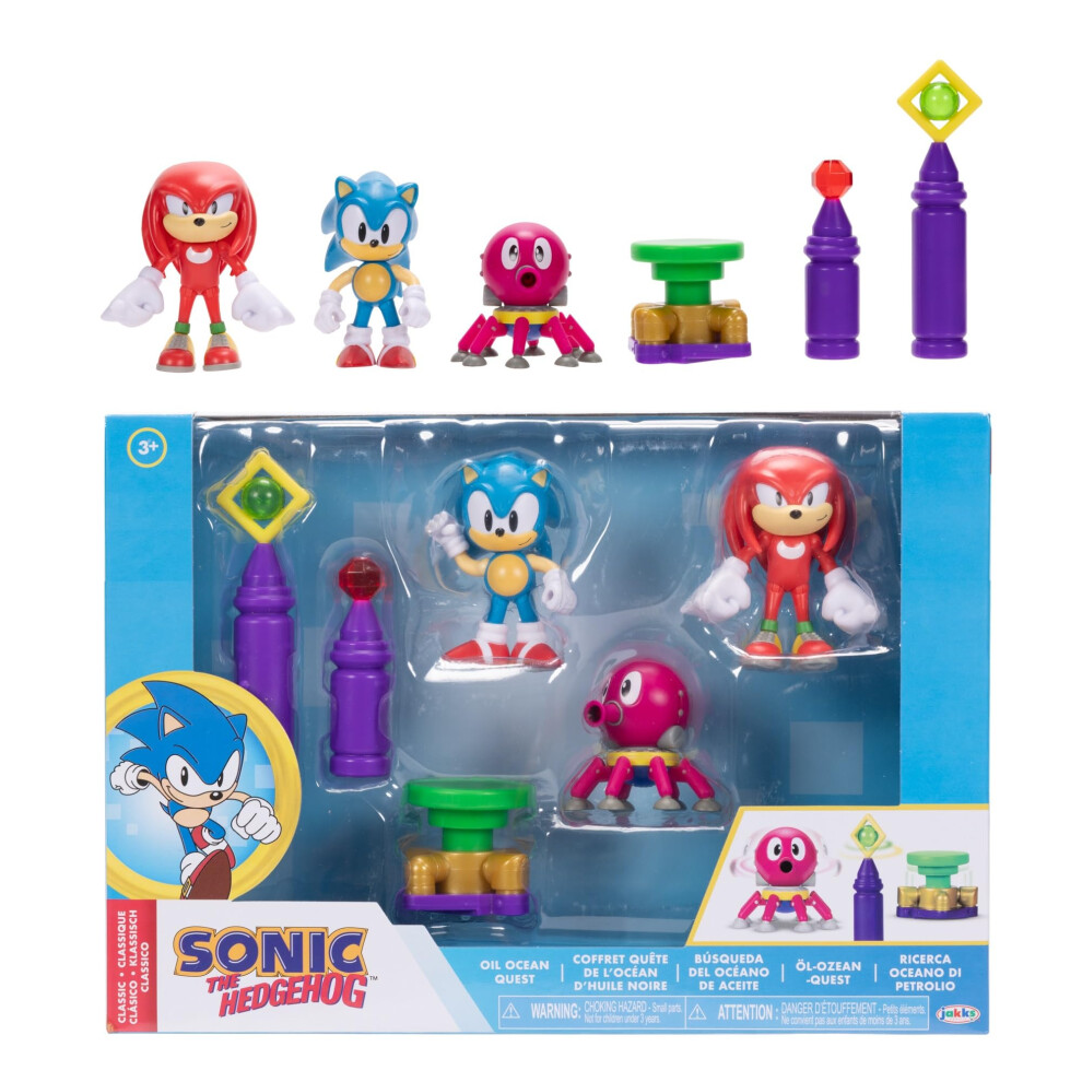 Sonic The Hedgehog Action Figure 2.5"""" Oil Ocean Diorama