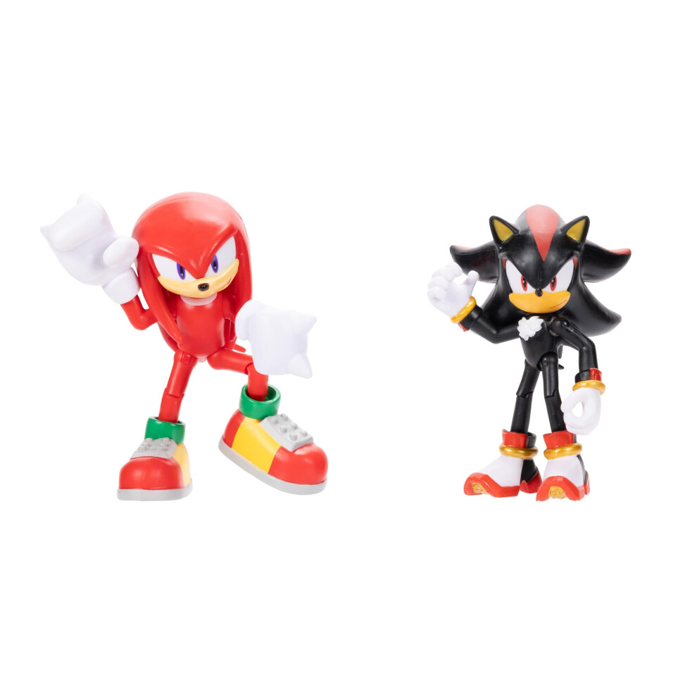 New Sonic The Hedgehog 4"""" Action Figure 2 Pack Knuckles & Shadow 422134