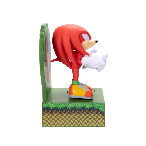 Sonic The Hedgehog Figura de ao Knuckles de 6 polegadas do Sonic the Hedgehog com expresses faciais personalizveis ????e base de exibio hologrfica. Maiores d 1
