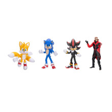 Sonic 3 Movie 5-inch actiefiguur 4-pack gelede figuren uit Jakks Pacific's Wave 1 inclusief Sonic Shadow Tails en Ivo Robotnik!