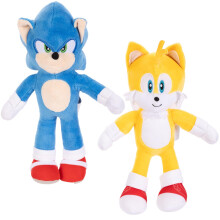 Sonic The Hedgehog Sonic 3 Movie Plush Sonic & Tails 9-Inch Stuffed Toy Figures - Officially Licensed 3 Movie, Amazon 2-Pack Kids Plush Toy Figure Set