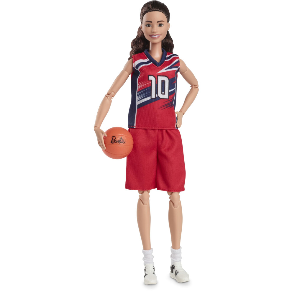 Barbie Signature Doll Sue Bird with No. 10 Uniform Clothes & Basketball Accessory