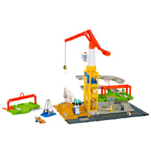 Matchbox HPD63 Action Drivers Sound and Light Construction Site Set with Crane 51 cm and Accessories Included 1 Construction Machine Children'