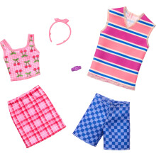 Barbie Clothes Set Fashion & Accessory Pack pour Barbie & Ken Dolls avec 2 looks complets thme inspir des cerises