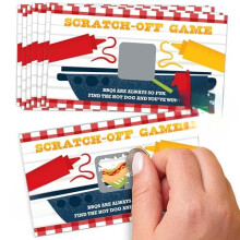 Big Dot of Happiness Sommer-Grill-Partyspiel BBQ-Picknick-Rubbelkarten mit Gewinner- und Verlierer-Party-Aktivittspaket, 22 Karten