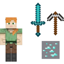 Minecraft Diamond Level Alex Action Figure 6+ Years