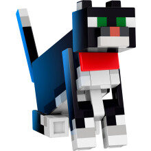 Mattel Minecraft Diamond Level Action Figure Tuxedo Cat mit 4 Zubehr 5,5-Zoll-Kollektorskala und pixelnd