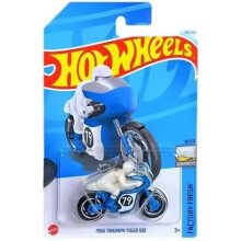 Hot Wheels 1966 Triumph Tiger 100 -moottoripyörä 1:64 Scale Blue