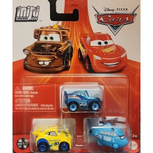 Disney Cars Mini Racers 3er-Pack, gesponsert von Dino Rotor Turbosky Dinoco Cruz Ramirez Dinoco Lightning McQueen