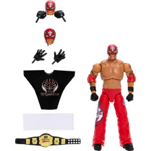 Mattel WWE Ultimate Edition Fan TakeOver Action Figure Rey Mysterio Collectible Set with Interchangeable Accessories Like Extra Heads & Swappabl