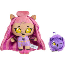 Monster High Mattel Plush Doll Set Ghoul n Go Clawdeen Wolf 6.5 pulgadas Plushie con mascota Crescent y mochila del tamao de un nio
