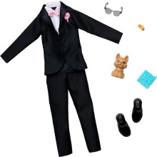 Barbie Clothes Groom Fashion Pack pour Ken Doll le jour du mariage Tuxedo avec accessoires pour un look complet