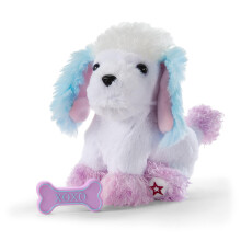 American Girl Truly Me Tropical Taffy Poodle Pet com lao rosa e brinquedo de osso de cachorro para maiores de 6 anos