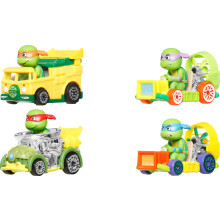 Hot Wheels Set razzerverse di 4 macchine giocattolo in scala 1:64 in scala ottimizzate per la guida sui binari con i personaggi della cultura pop com