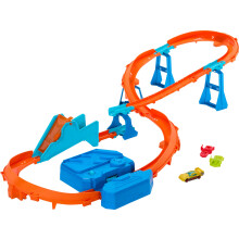 Hot Wheels giocattolo set di binari per binari Deluxe Building con booster motorizzato 1:64 Scala Velocit Velocit Scap Traccia Speedway