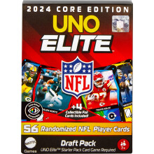 Mattel Games UNO Elite NFL Draft Pack Cards mit 4 berraschungs -Sammlerfolienkarten mit Teamspielern (Spieler knnen variieren)