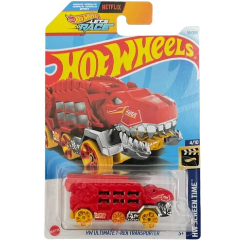 Hot Wheels Hot Wheels T-Rex Transporter, Red, HW Screen Time 4/10