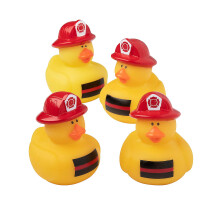 Fun Express Thin Red Line Fireman Rubber Ducks - 12 Pieces