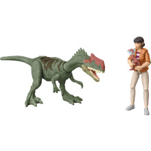 Mattel Jurassic World: Chaos Theory Storypack Human & Dinosaur Action Figure Rescue Pack 3.75-inch Scale Yaz & Monolophosaurus & 2 Accessories