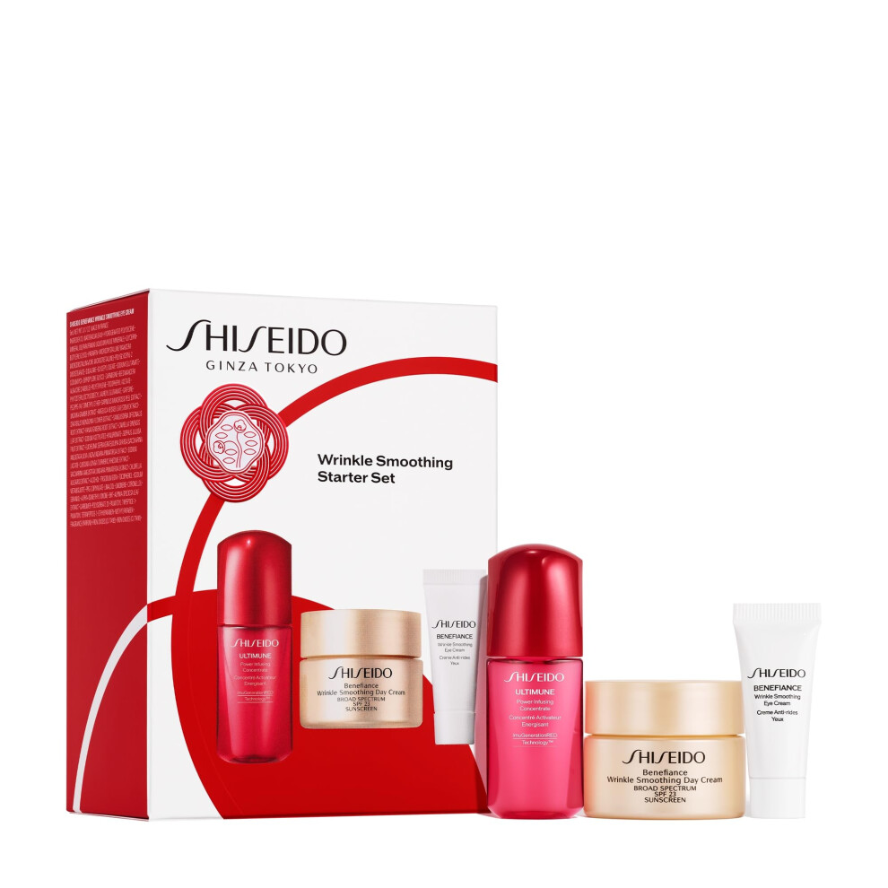 Shiseido Wrinkle Smoothing Starter Set - Includes Ultimune Power Infusing Concentrate (10mL)  Benefiance Wrinkle Smoothing Day Cream SPF 23 (30mL