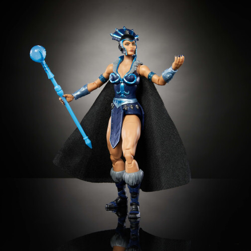 Mestres do Universo Masterverse Figura de ao de 7 polegadas Nova Eternia Evil-Lyn Motu Brinquedo Vilo Feiticeira 30 Articulaes Cajado com Or 1
