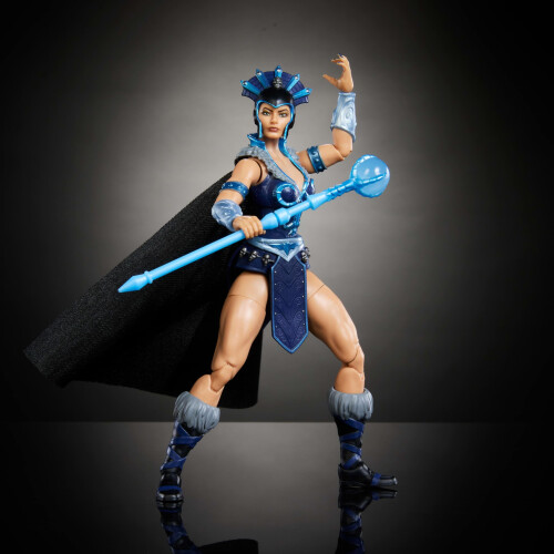 Mestres do Universo Masterverse Figura de ao de 7 polegadas Nova Eternia Evil-Lyn Motu Brinquedo Vilo Feiticeira 30 Articulaes Cajado com Or 2