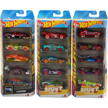 Hot Wheels giocattolo o camion pacchetto da 5 set a tema da 5 1:64 Veicoli in scala 15 Veicoli totali per bambini e collezionisti (gli stili possono