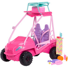 Barbie Mysteries: Play Detectives Playset avec Beach Buggy Toy Car et plus de 10 accessoires, y compris la chaise de plage et la serviette