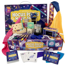 Mindware hocus pocus magic show kit mago - eccitanti trucchi magici per bambini con oltre 25 pezzi e video didattici