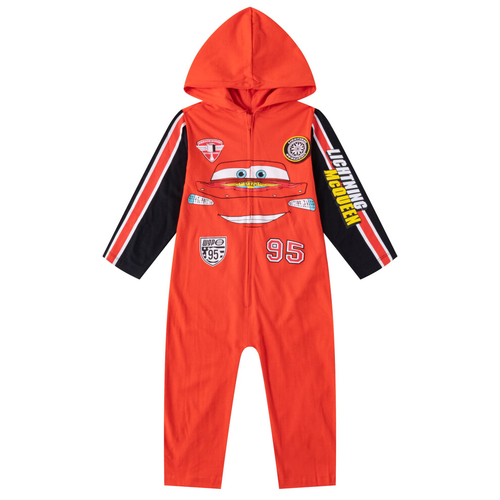 Cars Disney Lighting McQueen Boys Hooded Coverall for Toddlers and Big Kids