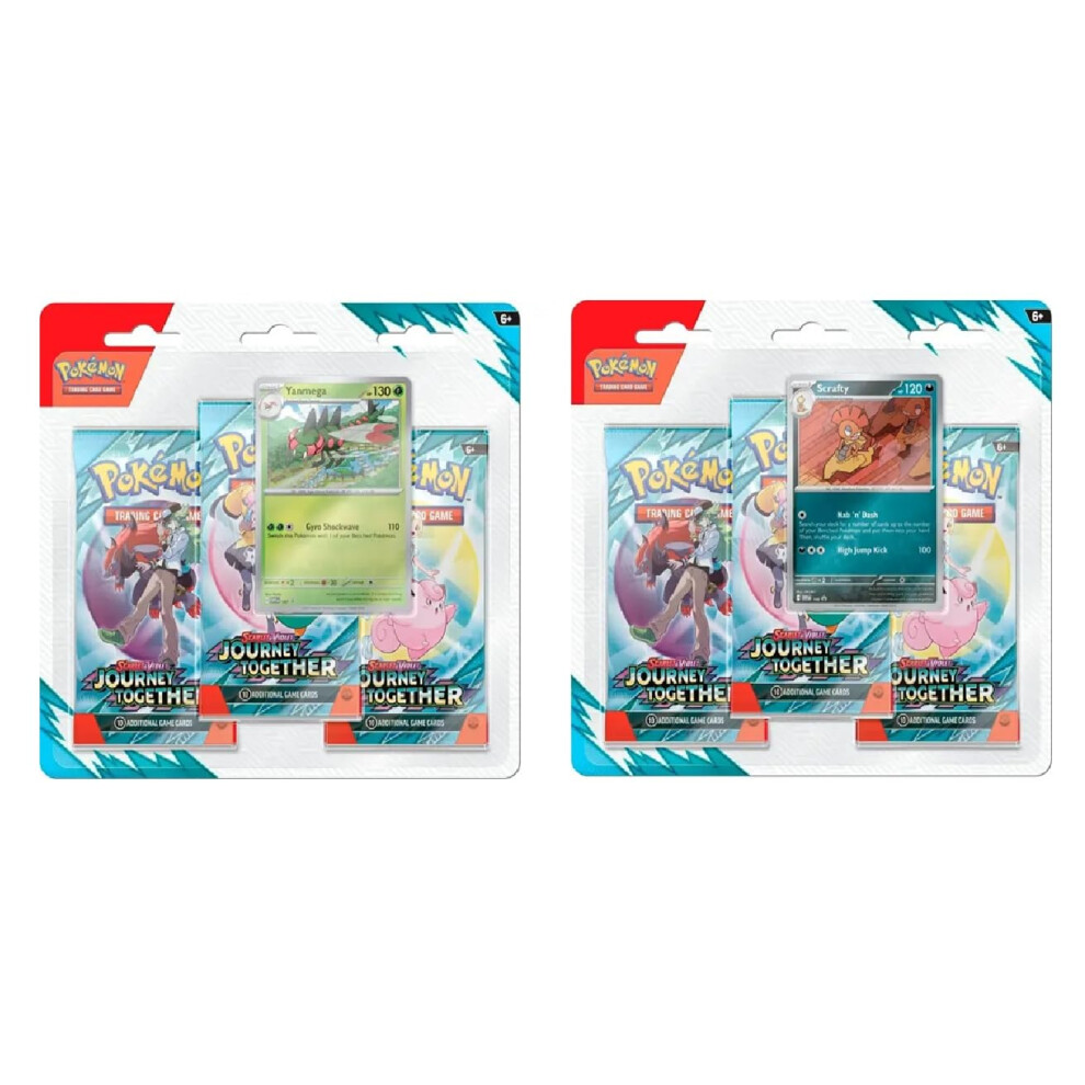 Pokã©Mon Pokemon Tcg Scarlet & Violet Journey Together Three Booster Blister Size 9
