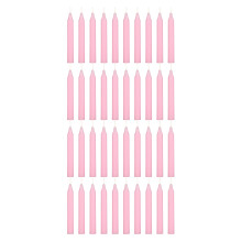 Mega Candles 40 pcs Unscented Pink Exquisite Mini Taper Spell Candles 4 Inch Tall x 1/2 Inch Diameter Magic Chimes Enchantment Casting Rituals Wi