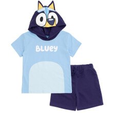 T-shirt Cosplay  capuche Bluey Little Boys et tenue de Terryshorts French Set 7-8