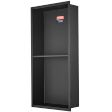 VEVOR 13""x25"" Nicchia per Doccia Senza Piastrelle Nicchia in Acciaio Inossidabile 304 con Inserimento a Parete, Doppi Ripiani da Incasso, Sigilla