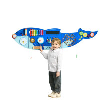 VEVOR Orca Aktivitets Busy Board Vägg, 12 Väggaktiviteter, Montessori Sensorisk Väggpanel för Barn 3-12 År