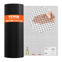 Tessuto hardware vevor 36 '' x 100 '1/2 pollici in rete galvanizzata rotolo 19 calibro di cauto rotola di recinzione in vinile rivestite in metallo i