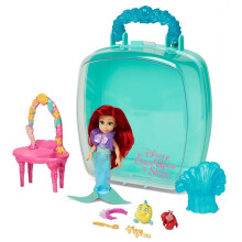 Disney Store Offizielle Prinzessin Ariel Es war einmal eine Geschichte Mini Doll Playset Die kleine Meerjungfrau 5 -Zoll -Prinzessin Dolls Mdche