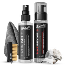 Blackline ELMT Hat Cleaning Kit - 8oz Solution Deodorizer Towel Brush - Quick-Drying Solution that Cleans 50+ Hats - For ALL Hat Types: Cotton