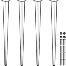 VEVOR Haarstift Tischbeine 36" Schwarz Set von 4 Tischbeinen 400kg Tragfähigkeit (je 100kg)