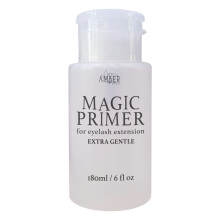 Amber Lash Magic Primer (6.0 fl.oz/180ml) Super Gentle Eyelash Extension Primer to Increases Adhesive Strength and Bonding Retention on Natural L