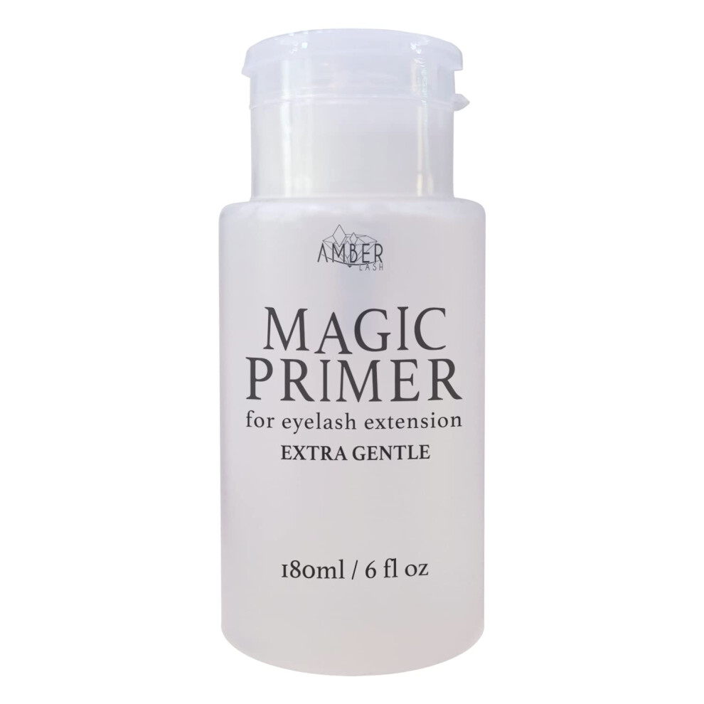 Amber Lash Magic Primer (6.0 Fl.oz/180Ml) Super Gentle Eyelash Extension Primer To Increases Adhesive Strength And Bonding Retention On Natural L