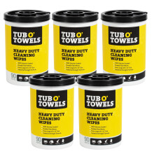 Tub O Towels TW90 Heavy-Duty 10"""" x 12"""" kokoiset usean pinnan puhdistuspyyhkeet 90 kpl per säiliö 5 kpl