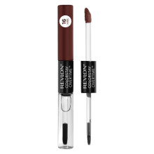 Revlon Liquid Lipstick med klar läppglans, ColorStay ansiktsmakeup, Overtime läppfärg, dubbeländad med vitamin E i nude
